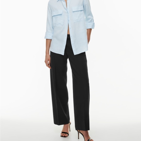 Babaton Light Blue Casual Button Down Shirt - Picture 3 of 5